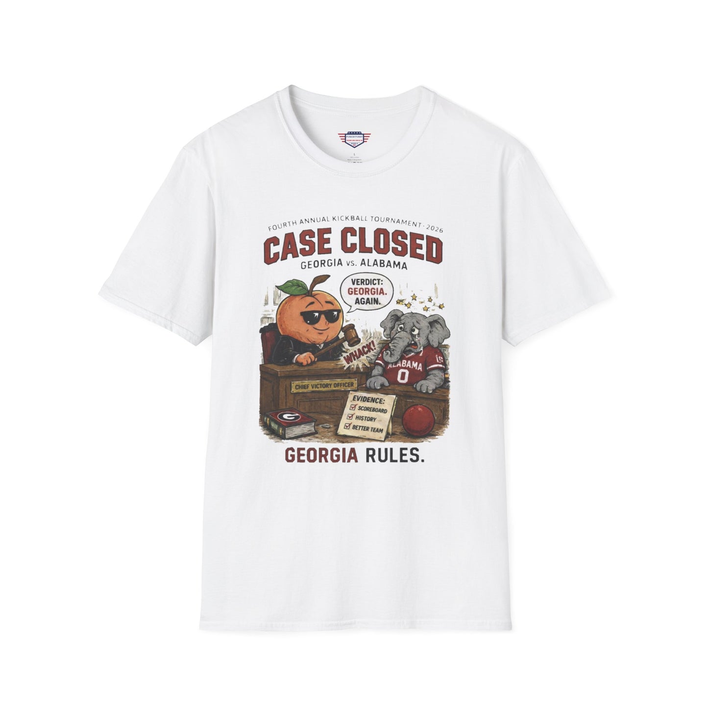 Case Closed Georgia vs Alabama Tee — "Verdict: Georgia, Again" College Football Shirt