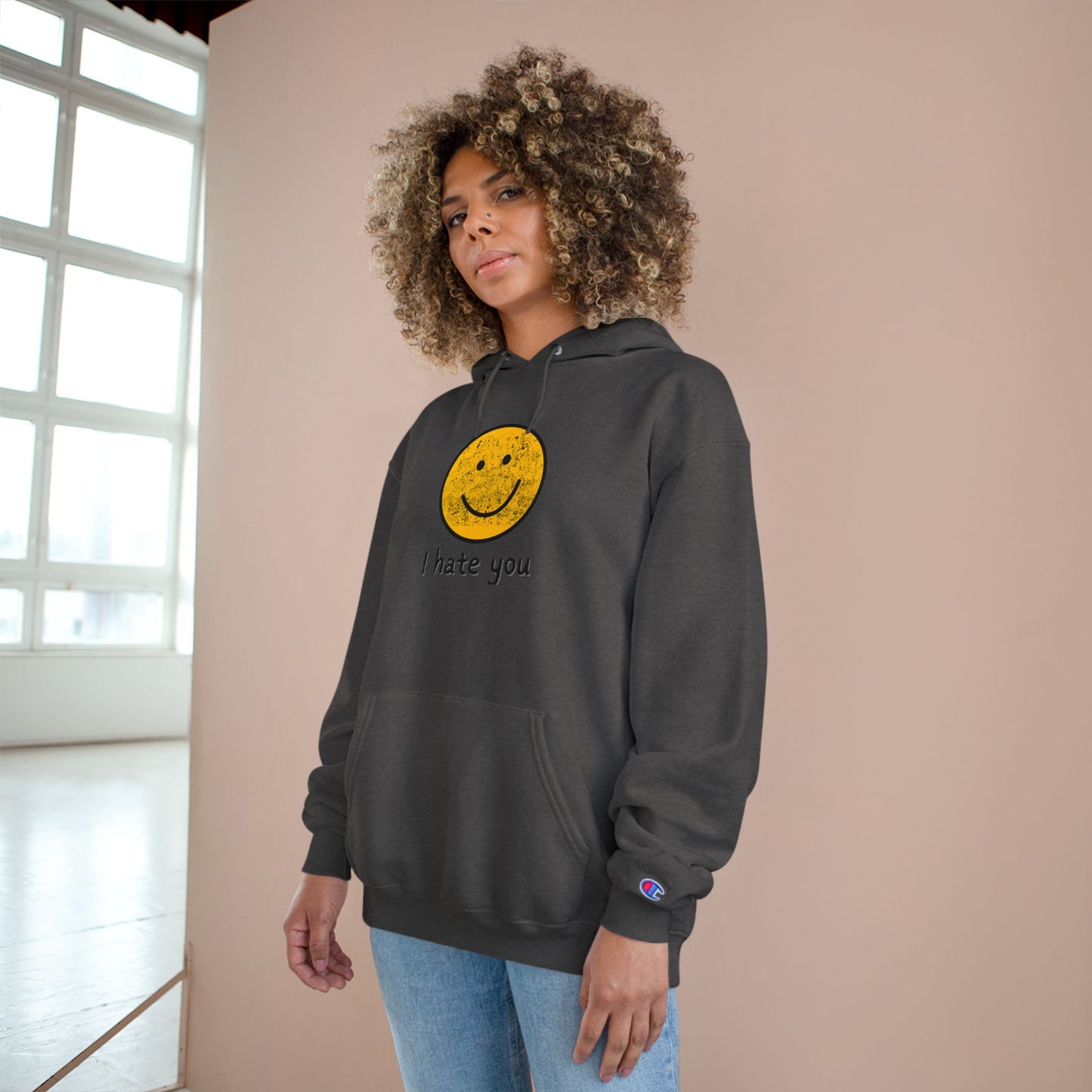 Harry Styles - SNL - I Hate You Smiley Hoodie - Champion Brand
