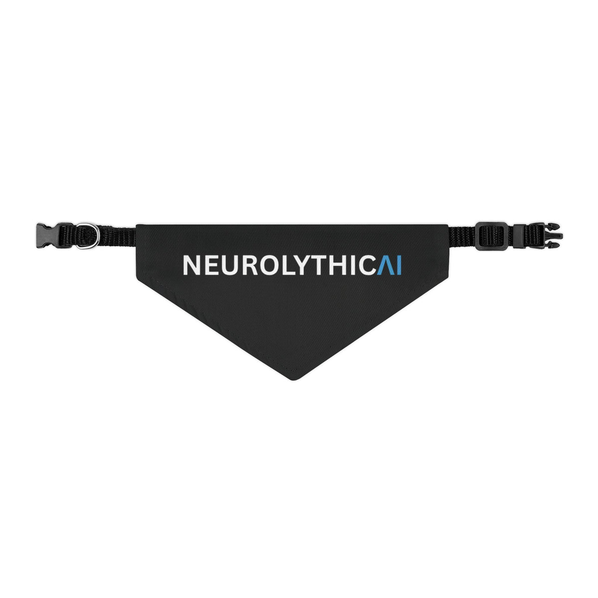 Pet Bandana — 'NEUROLYTHICAI' Black Logo Dog & Cat Collar Accessory