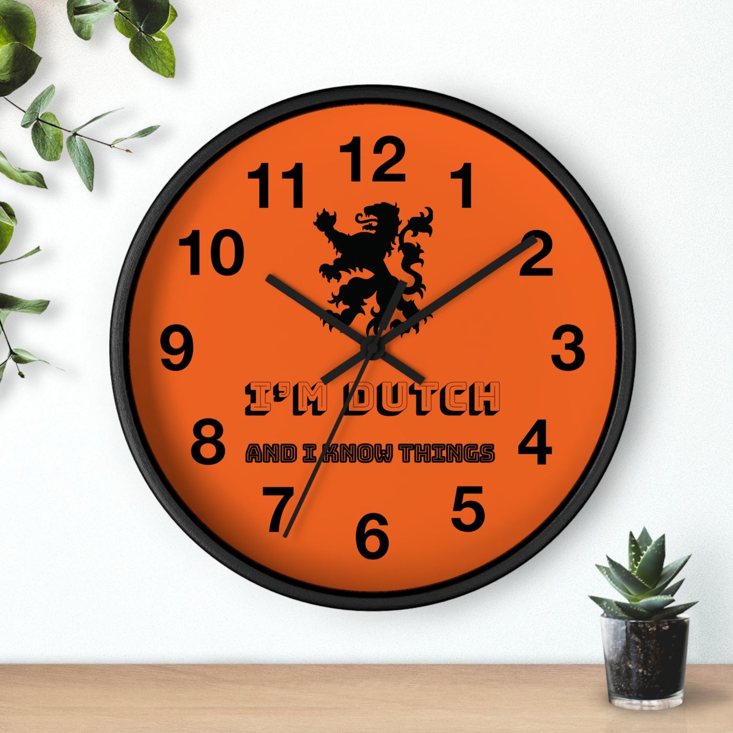 I’m Dutch and I Know Things Wall Clock, Home Decor for Dutch Culture Lovers, Unique Clock Gift for Netherlands Lovers, Modern Art Clock, Flag Inspired Design