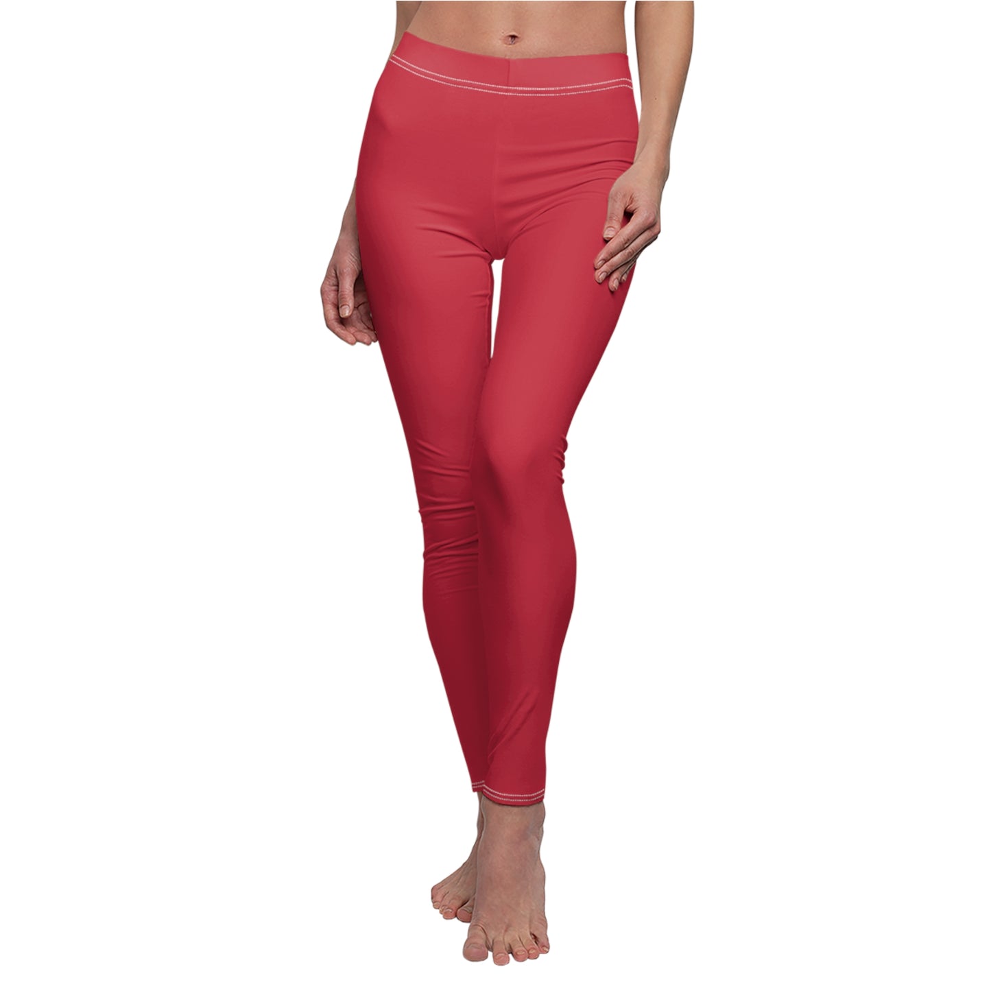 Ho Ho Ho Red Holiday Leggings — Women's Festive Christmas Yoga Tights