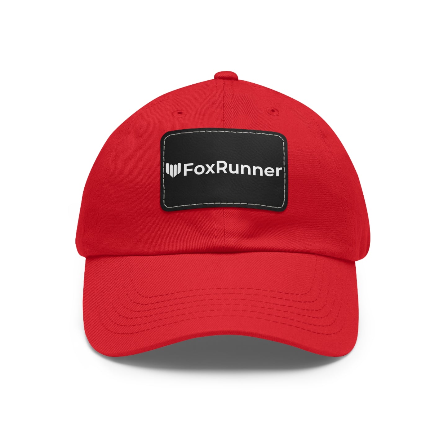 FoxRunner Leather Patch Hat — Casual Adjustable Baseball Cap