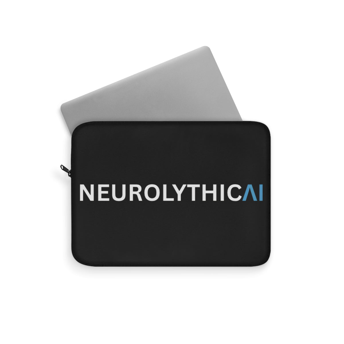 NeurolythicAI Black Laptop Sleeve – Tech Logo Case