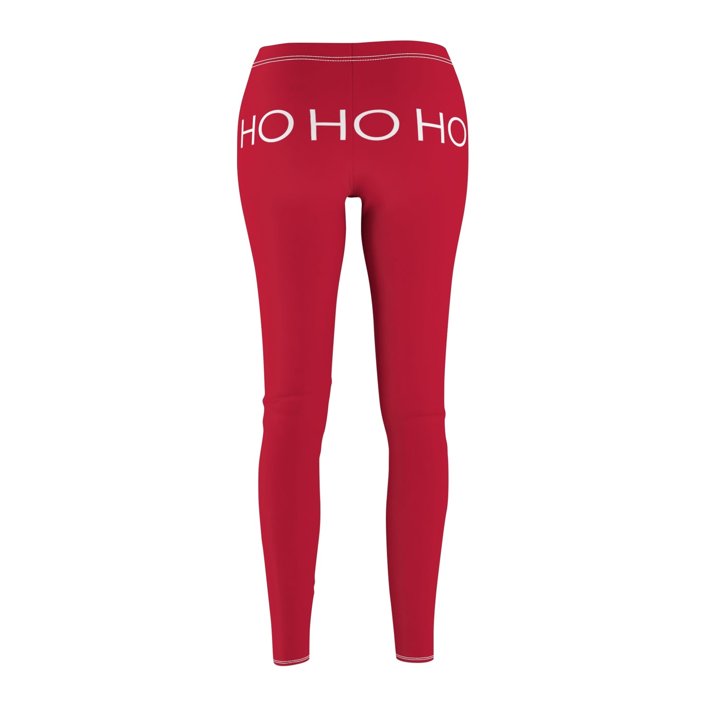 Ho Ho Ho Red Holiday Leggings — Women's Festive Christmas Yoga Tights