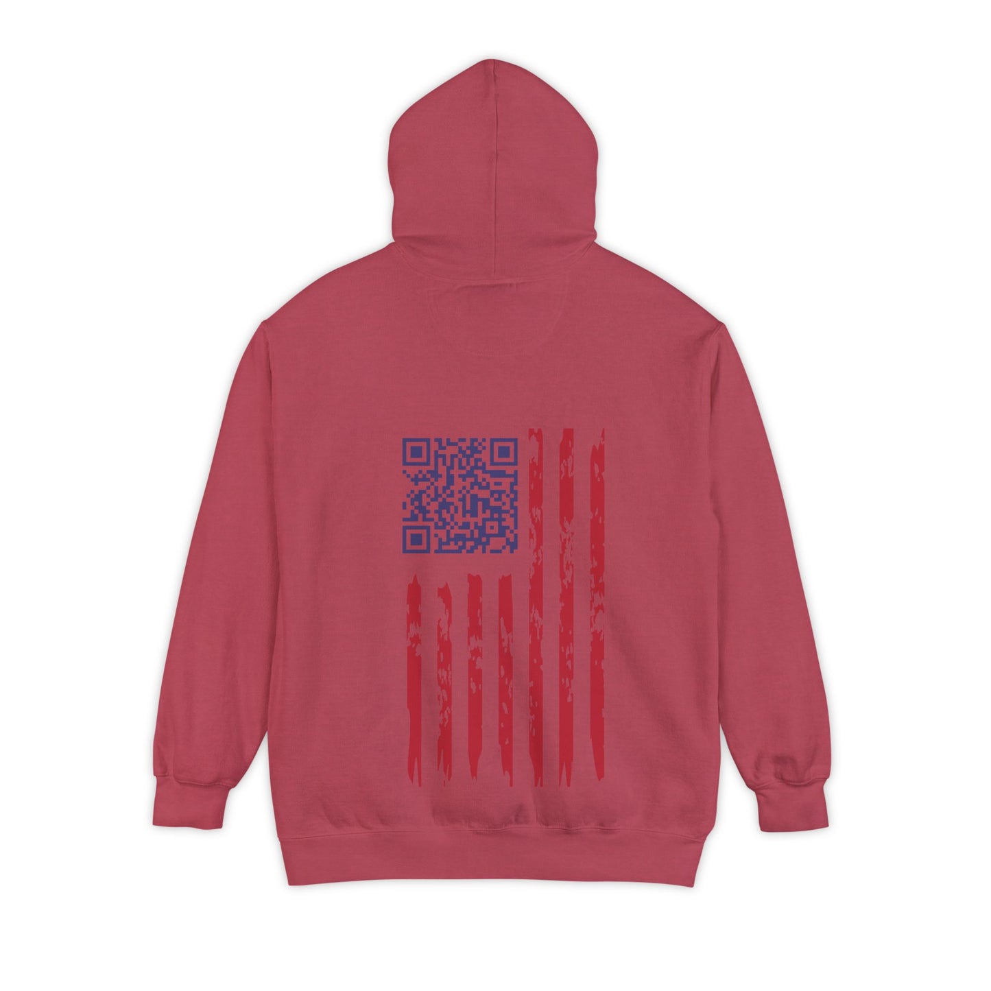 We the People - Easter-egg QR Code Trump Dance - Unisex Garment-Dyed Hoodie, Casual Wear, Gift for Freedom Lovers, Cozy Sweatshirt, Everyday Comfort