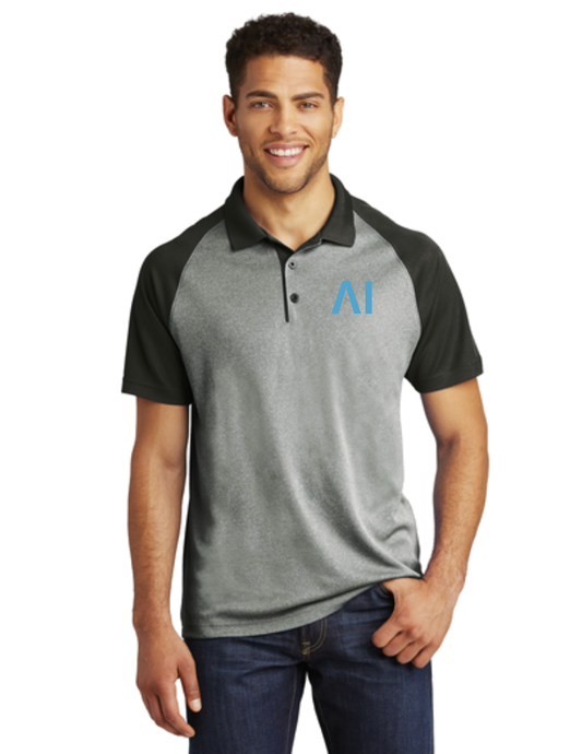 NeurolythicAI - Raglan Polo Shirt - Minimal AI Chest Logo