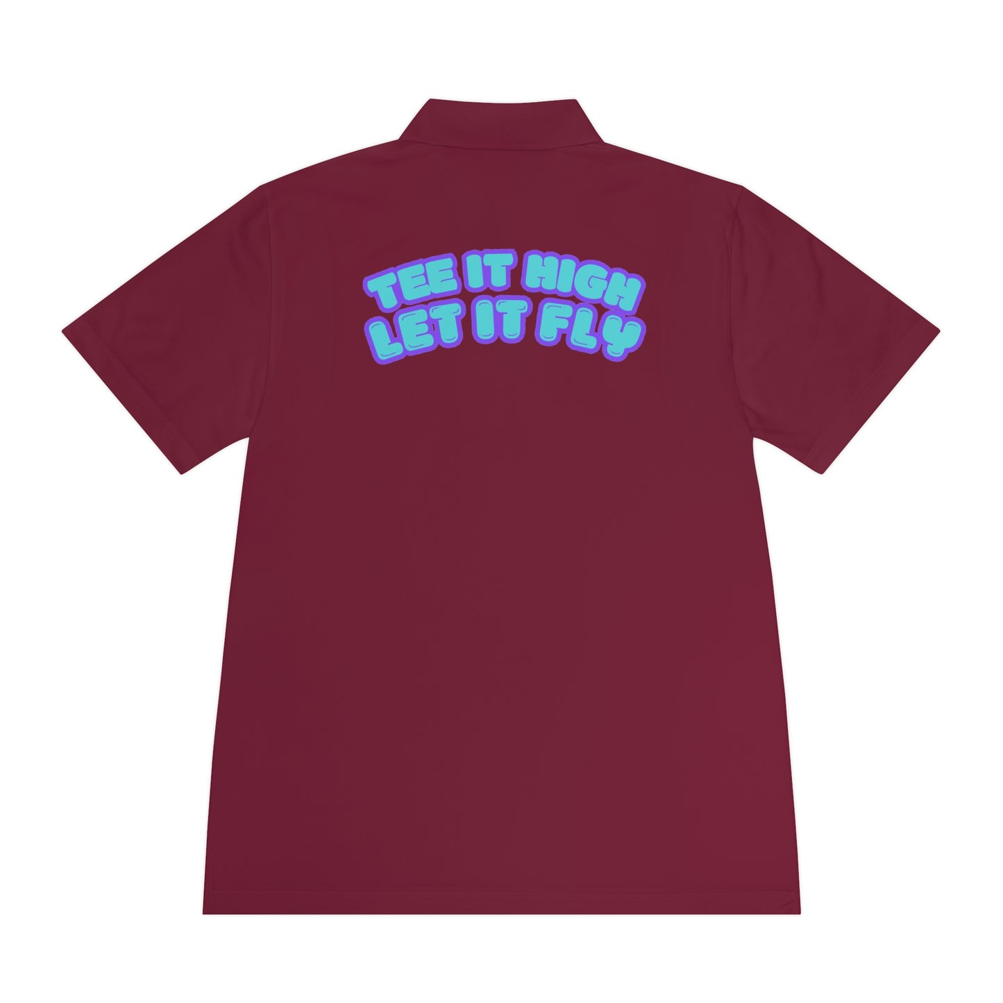 Tee-bone - Golf Polo Shirt with 'Tee It High, Let It Fly' Design