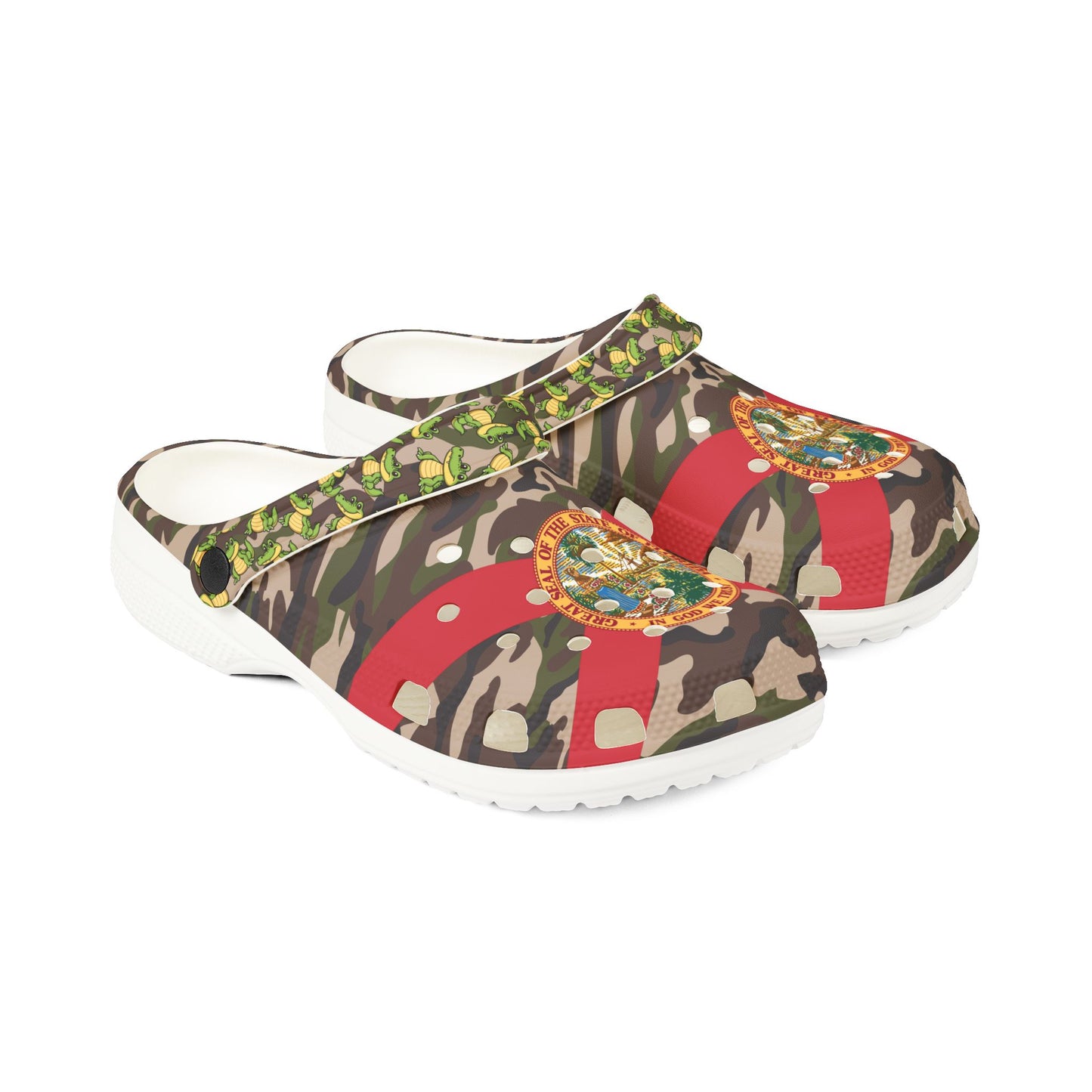 Florida Gator Camo Crocolookalikes, Comfortable Garden Footwear, Unique Outdoor Slip-Ons, Trendy Beach Shoes, Summer Essentials, Ideal Gift [...]