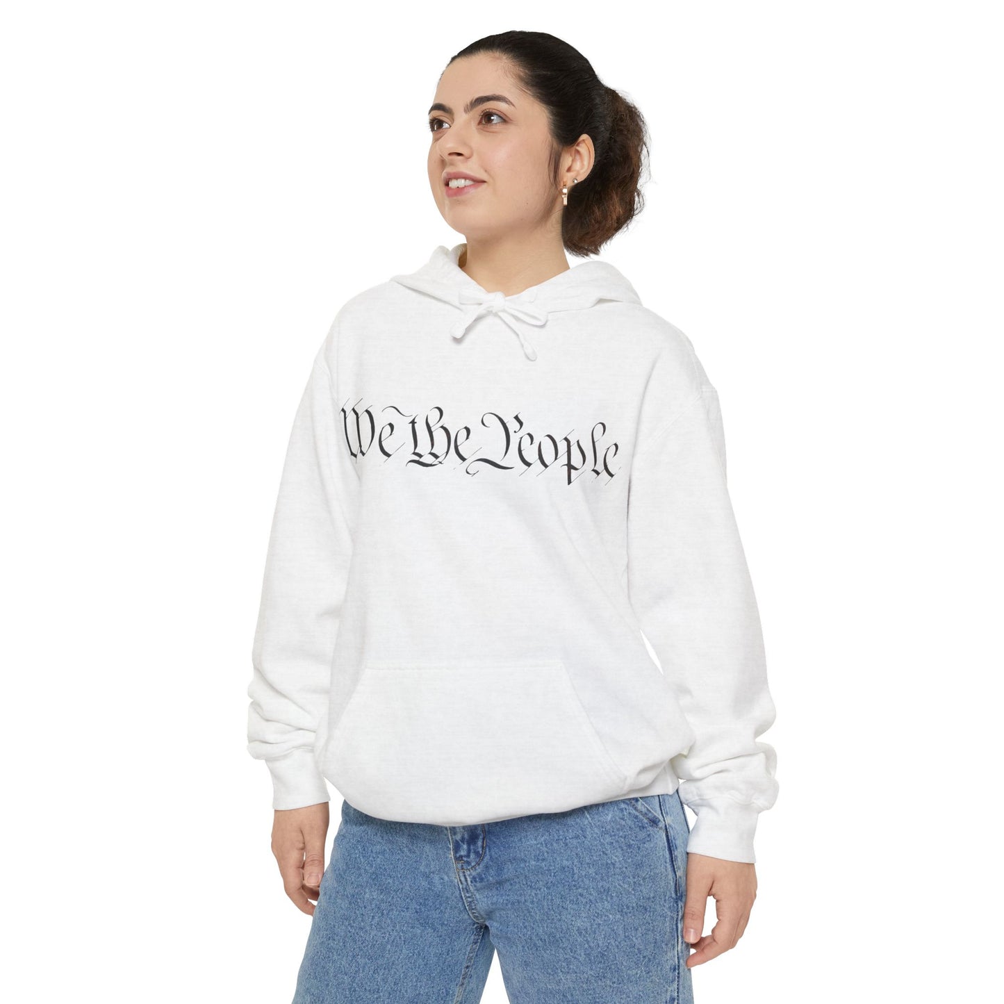 We the People - Easter-egg QR Code Trump Dance - Unisex Garment-Dyed Hoodie, Casual Wear, Gift for Freedom Lovers, Cozy Sweatshirt, Everyday Comfort