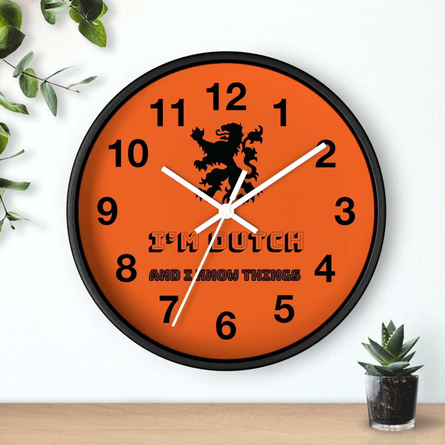 I’m Dutch and I Know Things Wall Clock, Home Decor for Dutch Culture Lovers, Unique Clock Gift for Netherlands Lovers, Modern Art Clock, Flag Inspired Design