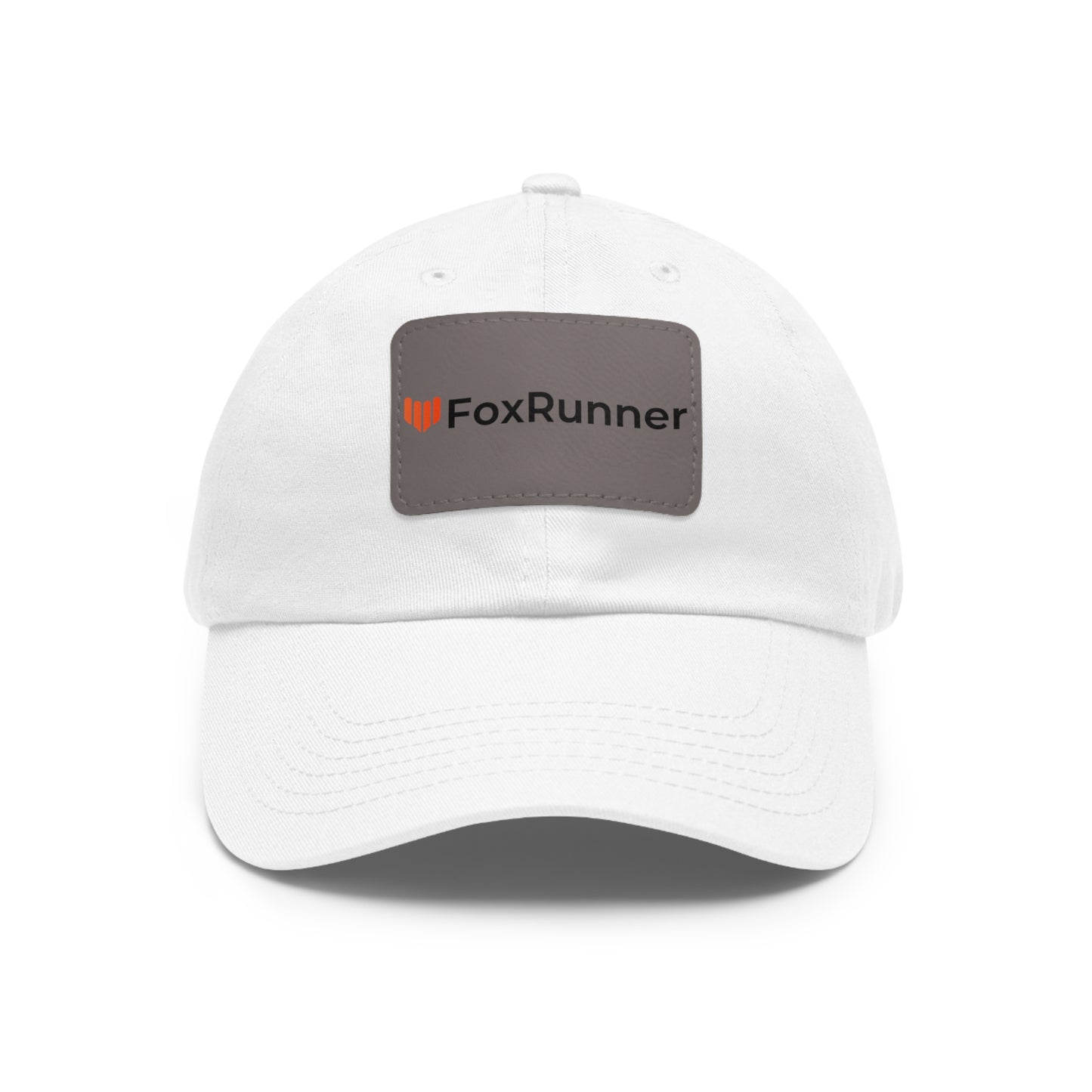 FoxRunner Leather Patch Hat — Casual Adjustable Baseball Cap