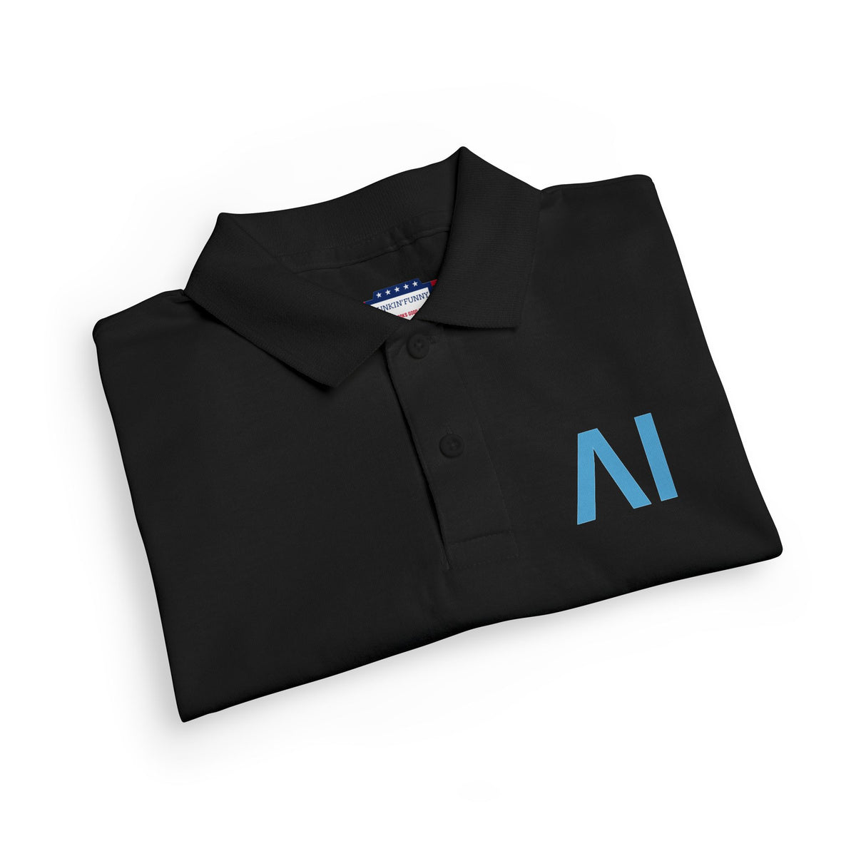 NeurolythicAI Youth Polo Shirt — Black Kids' Tech Logo Polo