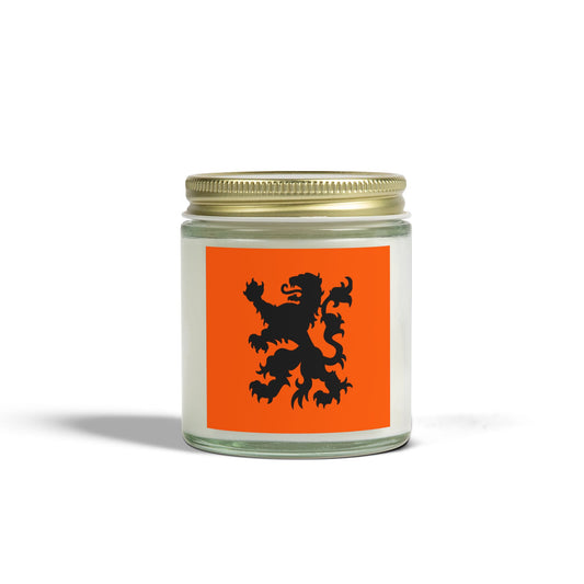 Schijn een Dutch lichtje op mij - Scented Candle: Cozy Home Vibes, Relaxing Gift, Aromatherapy, Orange Lion Design, Unique Decor, Housewarming, Self-Care