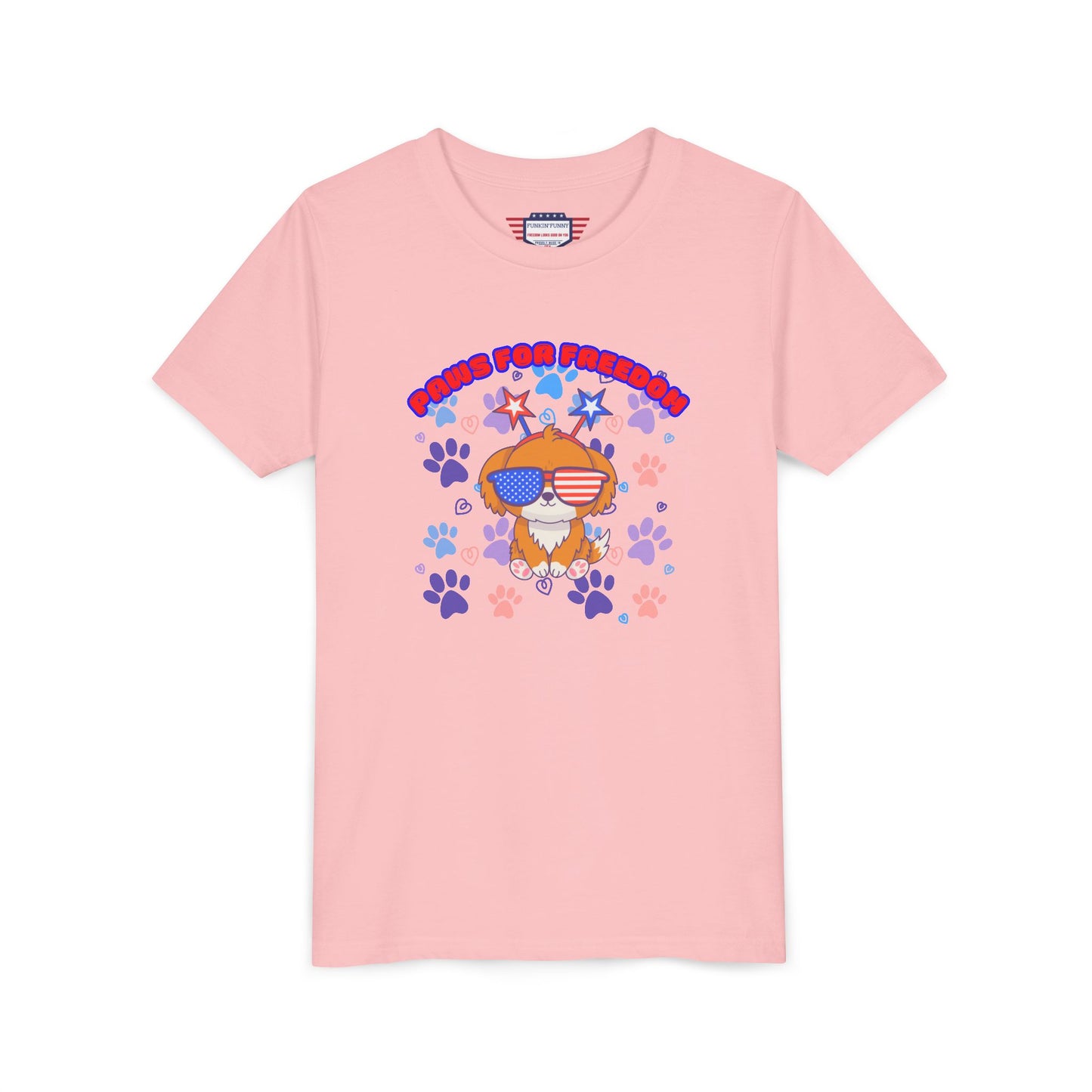 Youth - 'Paws for Freedom' Unisex Classic Tee - Celebrate Pets & Patriotism