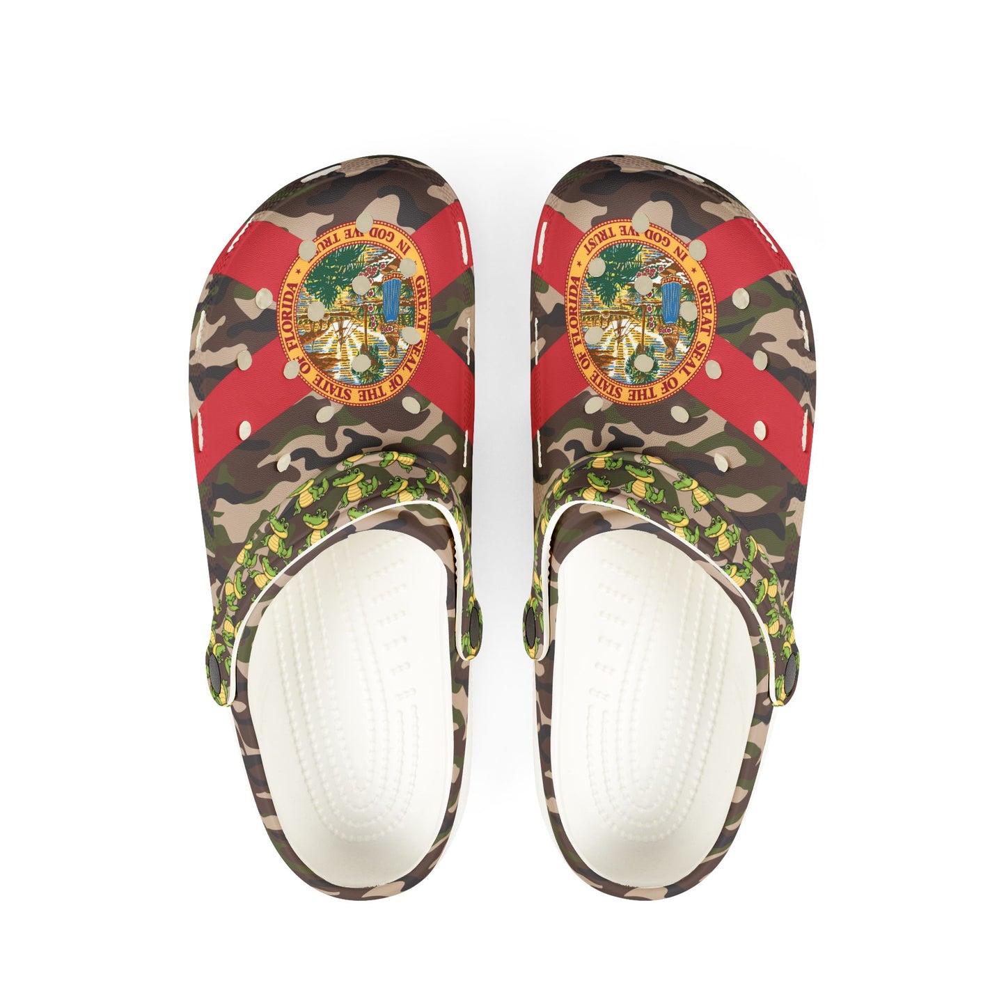Florida Gator Camo Crocolookalikes, Comfortable Garden Footwear, Unique Outdoor Slip-Ons, Trendy Beach Shoes, Summer Essentials, Ideal Gift [...]