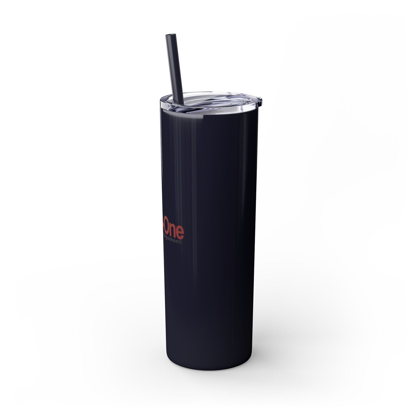 Skinny 20oz Tumbler with Straw — All-In-One Community Management Logo One sided