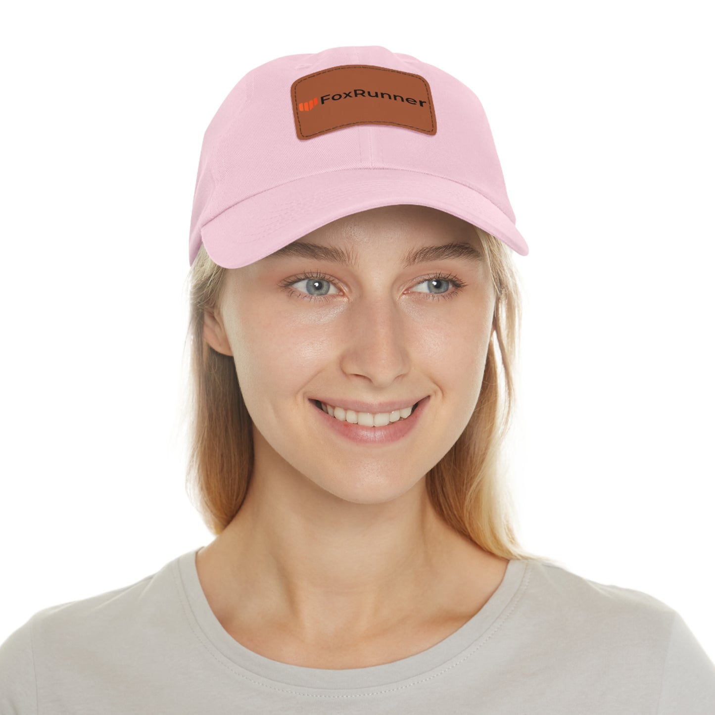 FoxRunner Leather Patch Hat — Casual Adjustable Baseball Cap