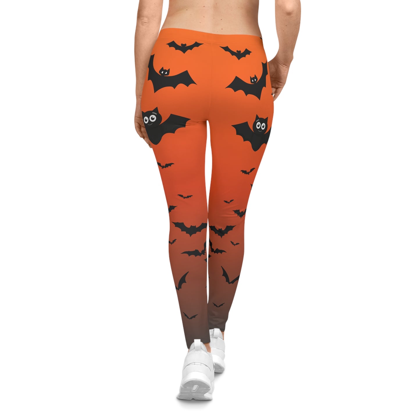 Halloween Bat Print Leggings for Women, Spooky Fitness Wear, Casual Tights, Fall Fashion, Holiday Activewear, Yoga Pants