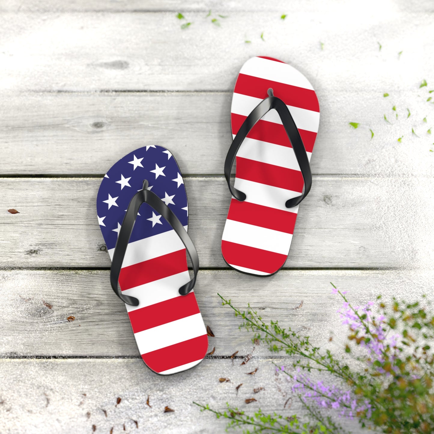 Patriotic Flip Flops | USA Flag Sandals | Fourth of July Footwear, Summer Beach Shoes, Independence Day Gift, Travel Slippers
