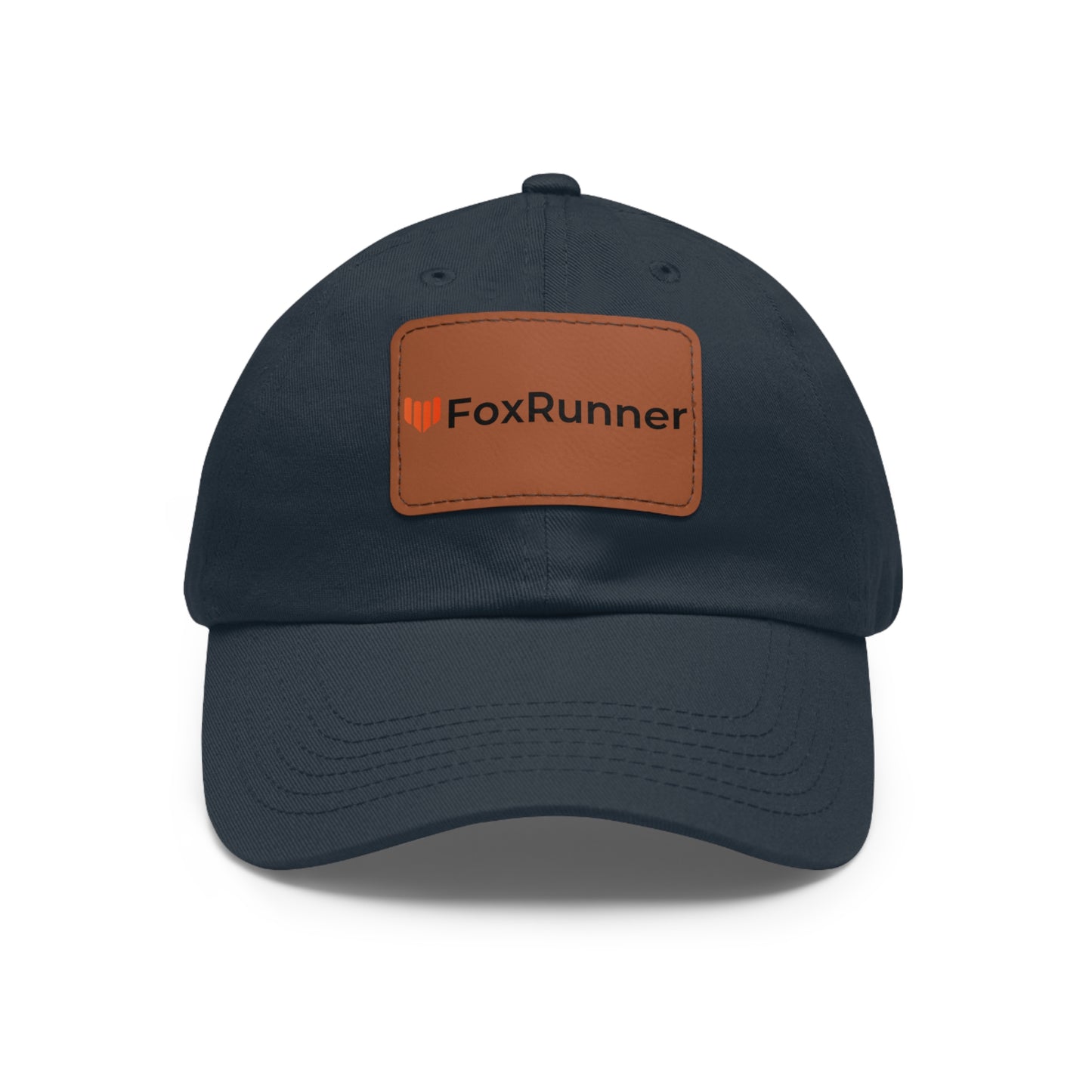 FoxRunner Leather Patch Hat — Casual Adjustable Baseball Cap
