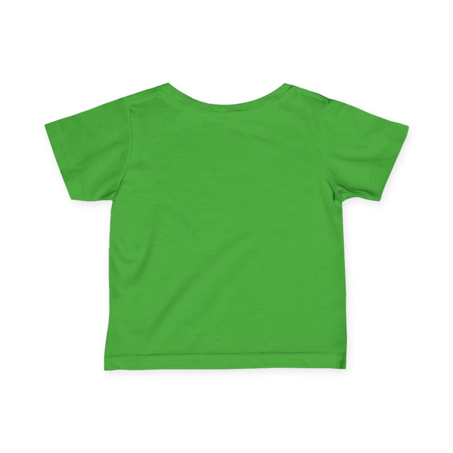 Bright green 'Mountain Biker in training' infant tee - back view