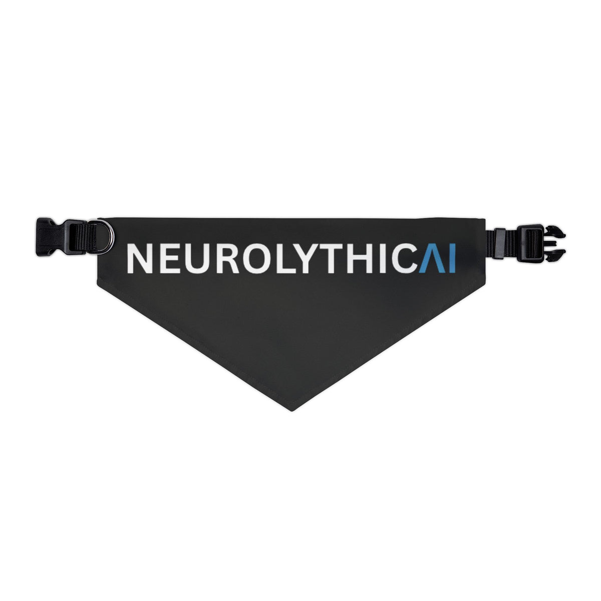 Pet Bandana — 'NEUROLYTHICAI' Black Logo Dog & Cat Collar Accessory