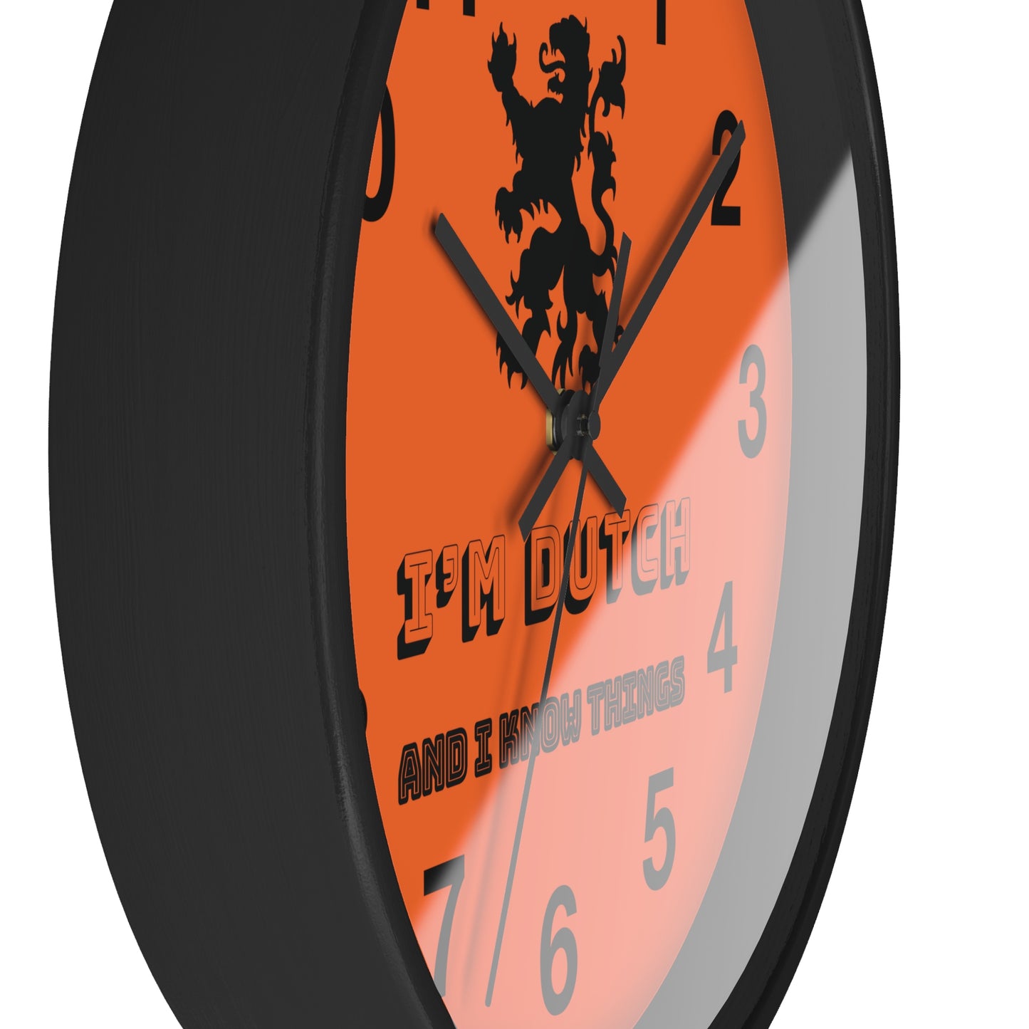 I’m Dutch and I Know Things Wall Clock, Home Decor for Dutch Culture Lovers, Unique Clock Gift for Netherlands Lovers, Modern Art Clock, Flag Inspired Design