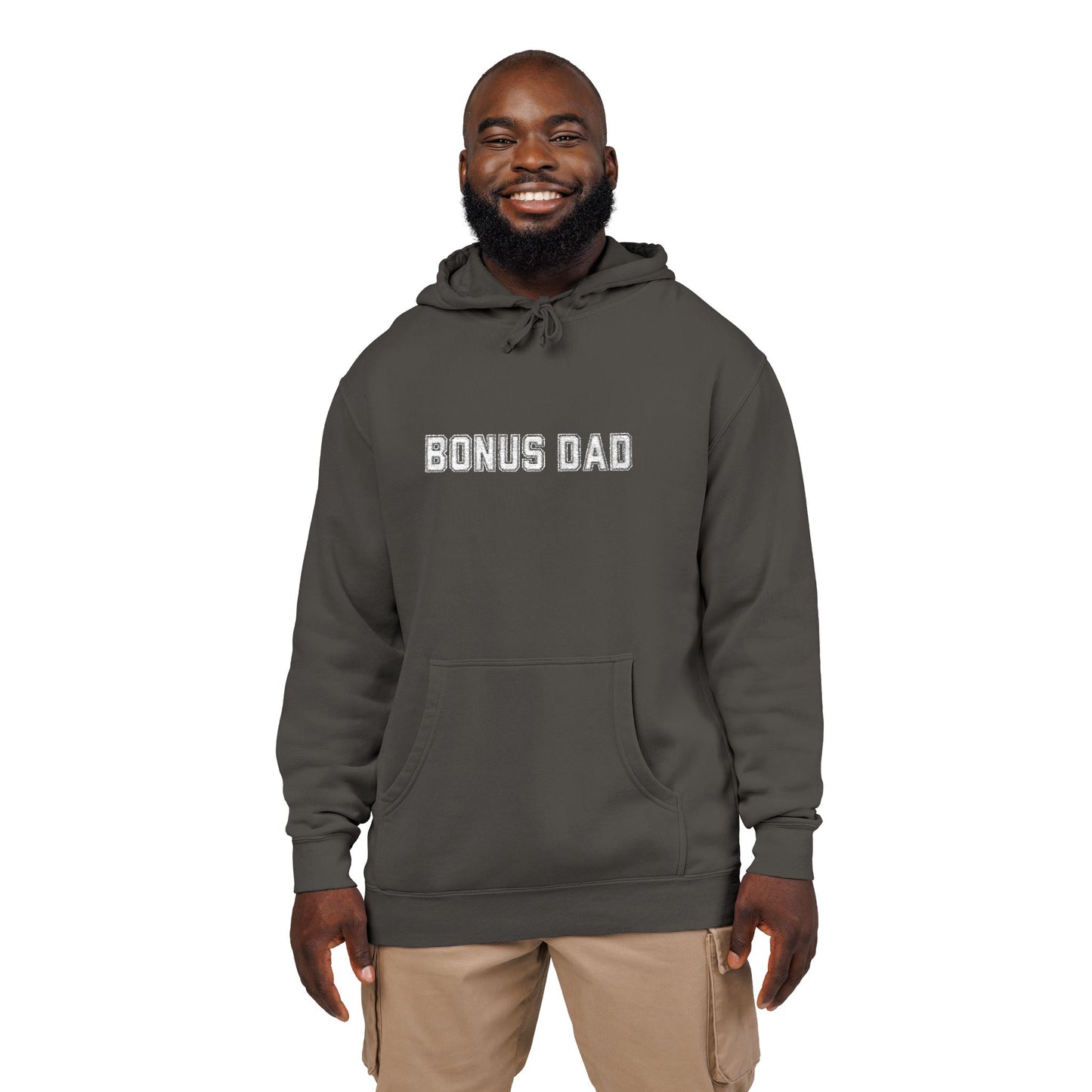 Bonus Dad - Embroidered Dad Hoodie - Vintage Style Dao Design