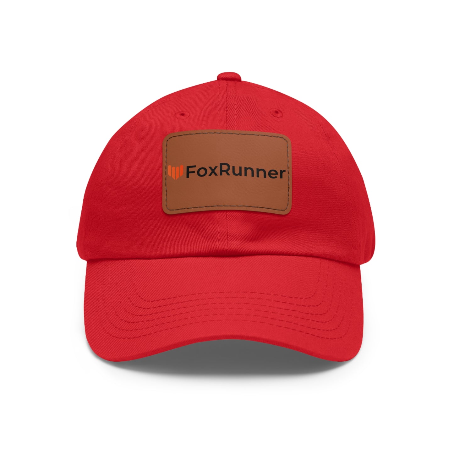 FoxRunner Leather Patch Hat — Casual Adjustable Baseball Cap