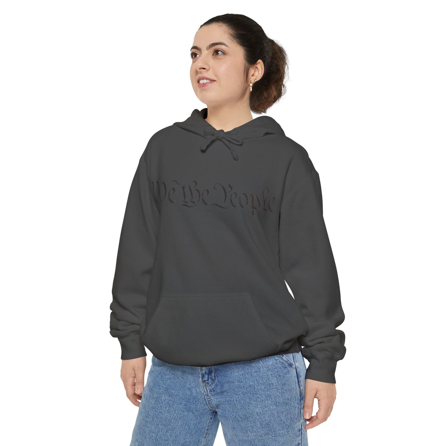 We the People - Easter-egg QR Code Trump Dance - Unisex Garment-Dyed Hoodie, Casual Wear, Gift for Freedom Lovers, Cozy Sweatshirt, Everyday Comfort