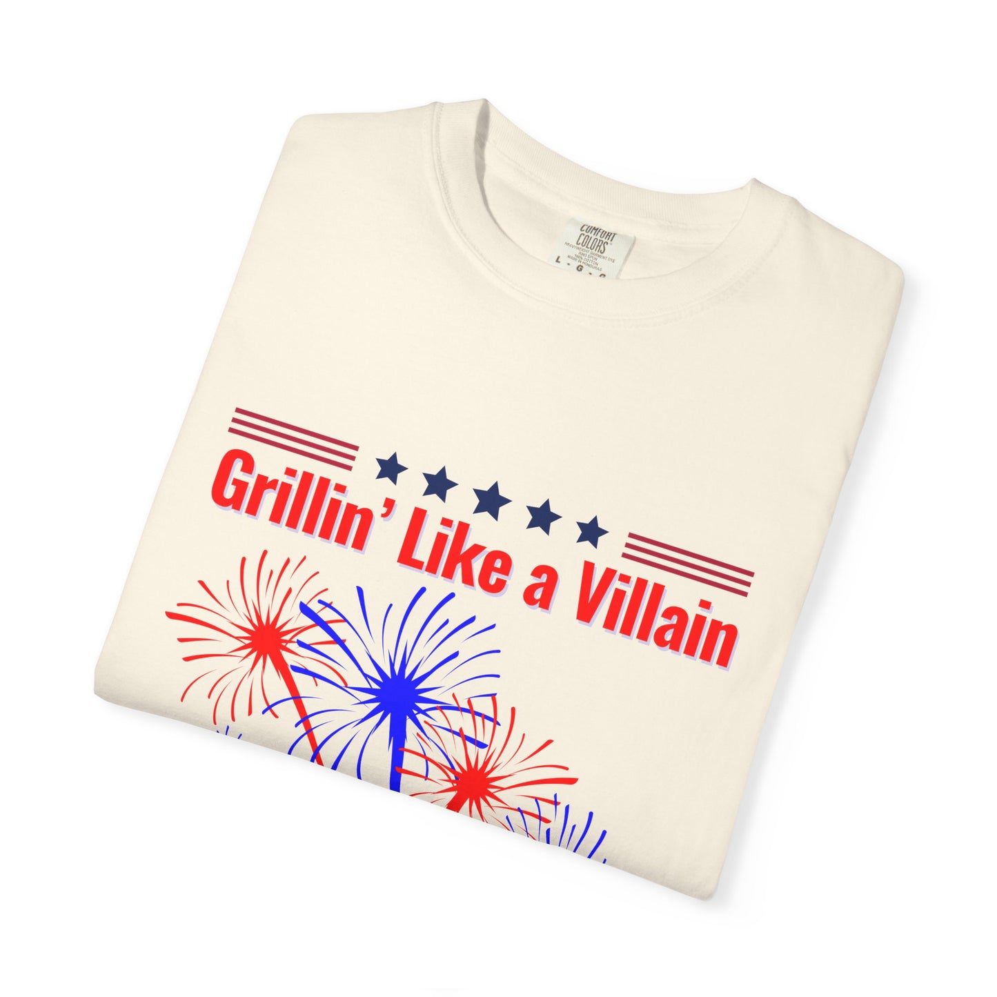Grillin' Like a Villain Unisex T-Shirt | Patriotic BBQ Tee with Eagle Design