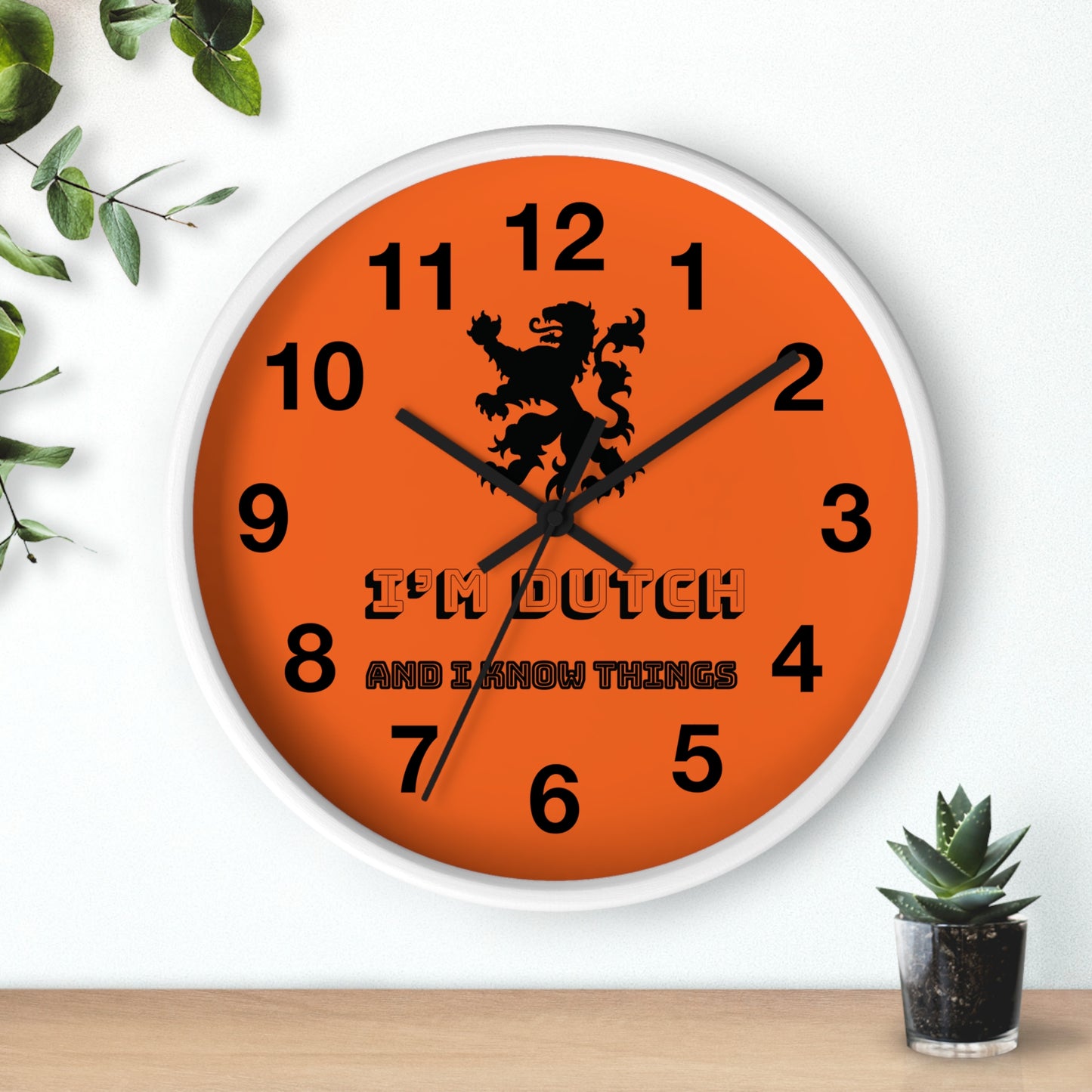 I’m Dutch and I Know Things Wall Clock, Home Decor for Dutch Culture Lovers, Unique Clock Gift for Netherlands Lovers, Modern Art Clock, Flag Inspired Design