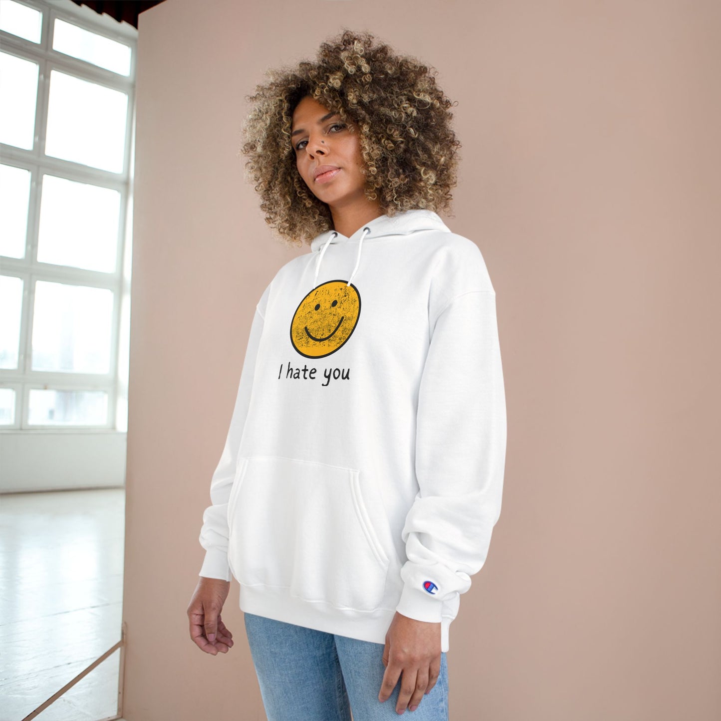 Harry Styles - SNL - I Hate You Smiley Hoodie - Champion Brand