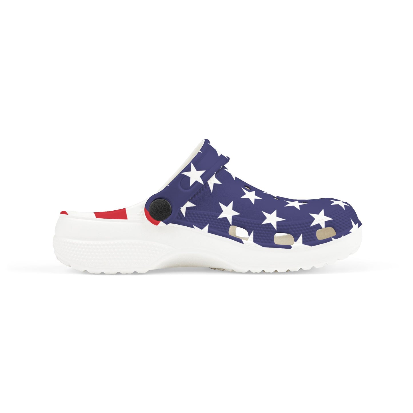 Kids Crocolookalikes - Patriotic EVA Foam Rubber Shoes - Perfect for July 4th Celebrations