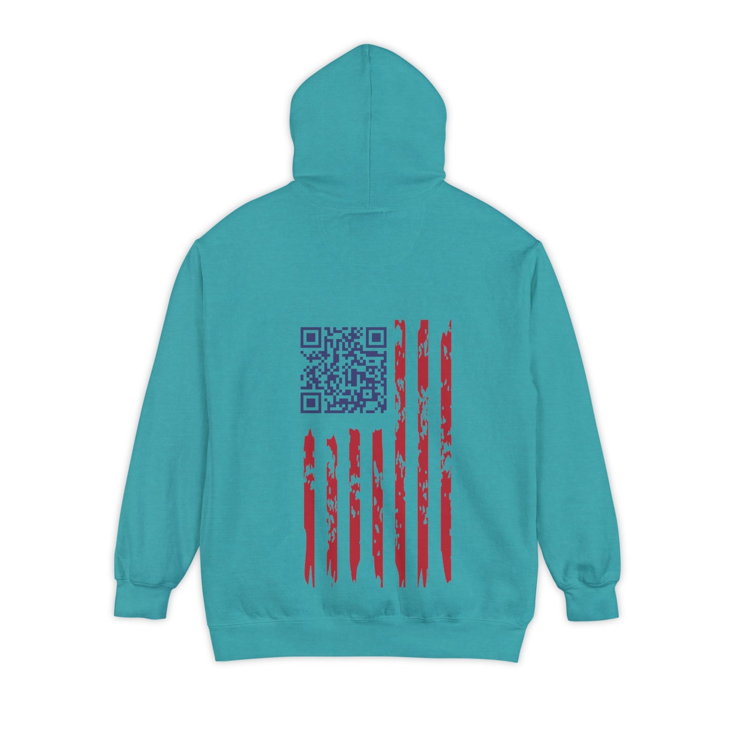 We the People - Easter-egg QR Code Trump Dance - Unisex Garment-Dyed Hoodie, Casual Wear, Gift for Freedom Lovers, Cozy Sweatshirt, Everyday Comfort