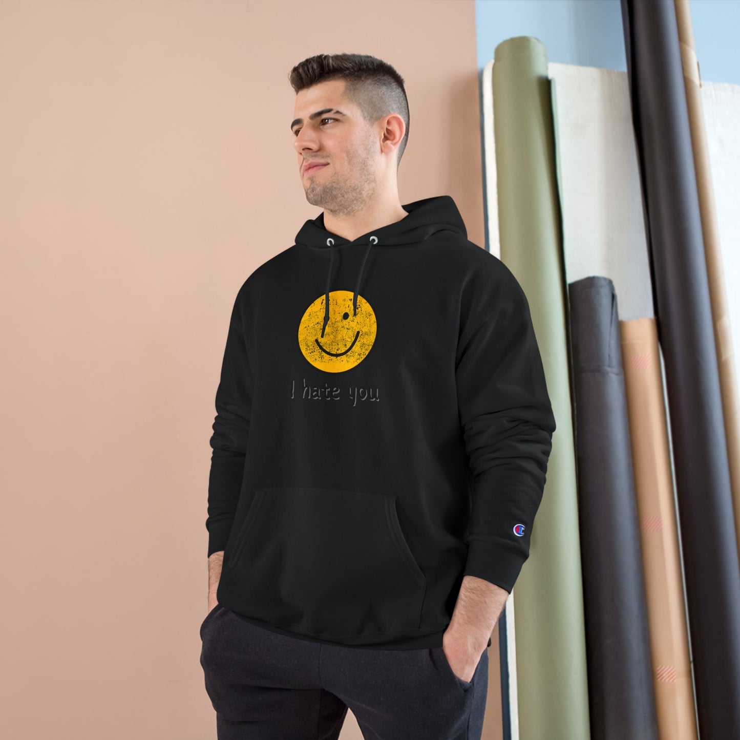 Harry Styles - SNL - I Hate You Smiley Hoodie - Champion Brand