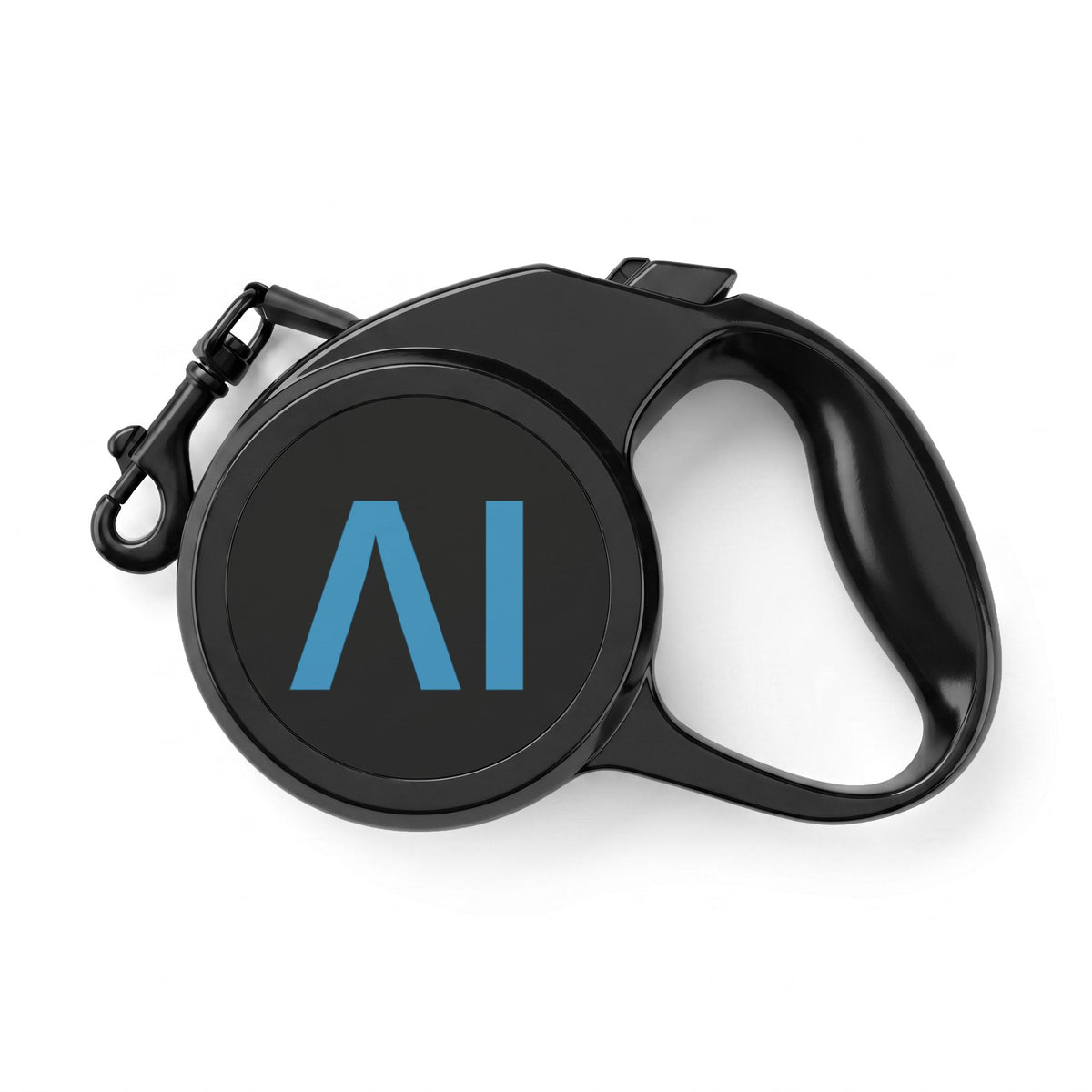 Retractable Pet Leash — NeurolythicAI Logo Retractable Dog Leash, Hands-Free Comfort Grip for Daily Walks