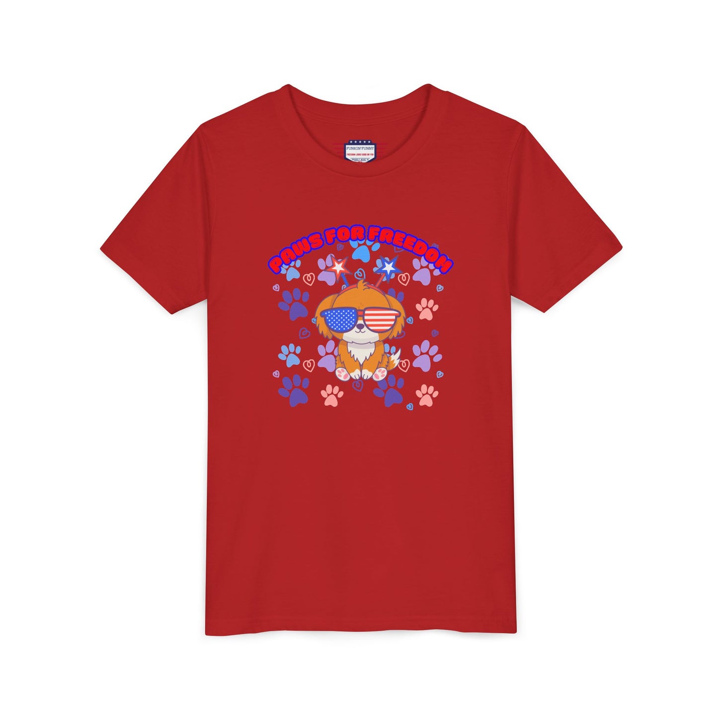 Youth - 'Paws for Freedom' Unisex Classic Tee - Celebrate Pets & Patriotism