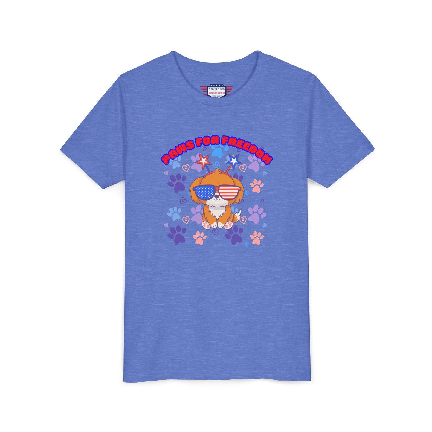 Youth - 'Paws for Freedom' Unisex Classic Tee - Celebrate Pets & Patriotism