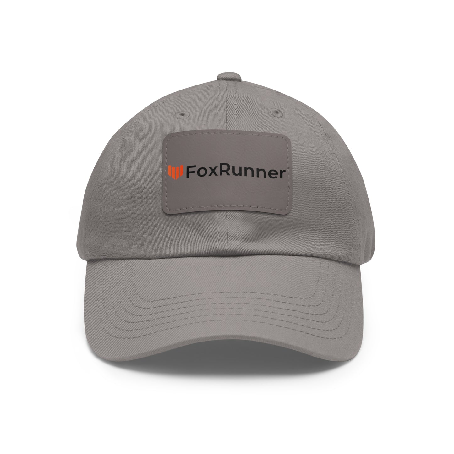 FoxRunner Leather Patch Hat — Casual Adjustable Baseball Cap