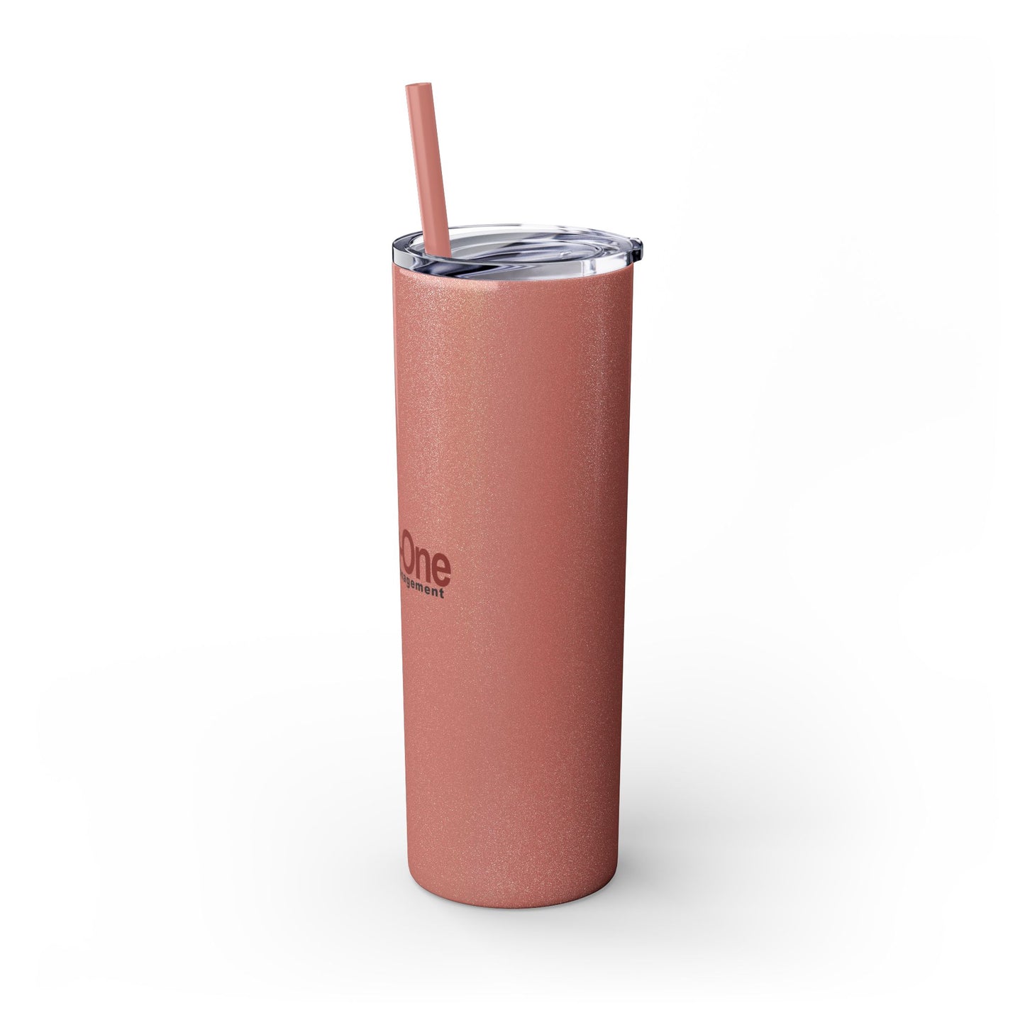 Skinny 20oz Tumbler with Straw — All-In-One Community Management Logo One sided