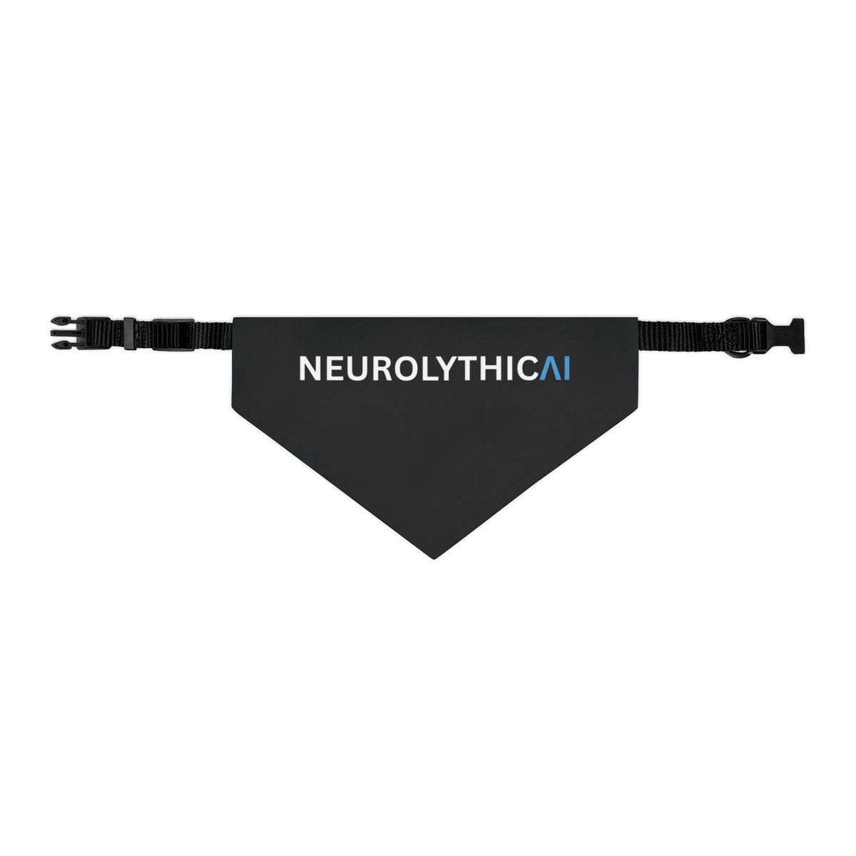 Pet Bandana — 'NEUROLYTHICAI' Black Logo Dog & Cat Collar Accessory