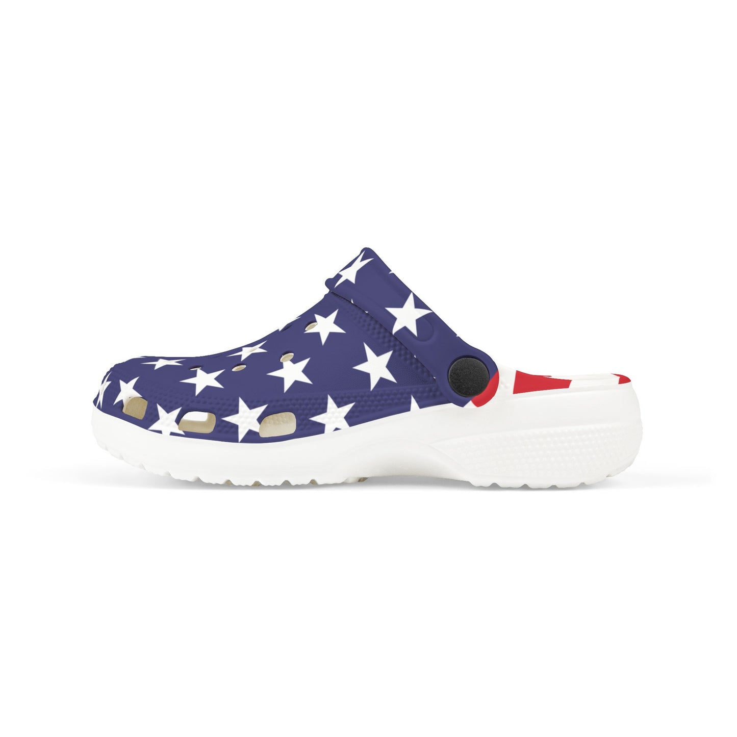Kids Crocolookalikes - Patriotic EVA Foam Rubber Shoes - Perfect for July 4th Celebrations