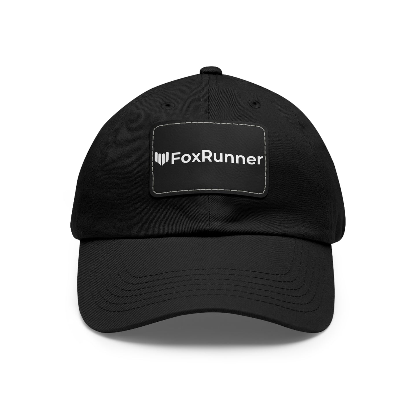 FoxRunner Leather Patch Hat — Casual Adjustable Baseball Cap