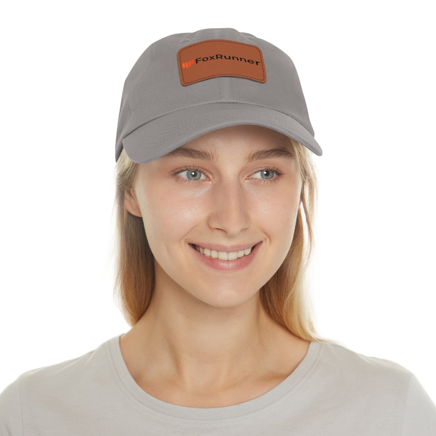 FoxRunner Leather Patch Hat — Casual Adjustable Baseball Cap