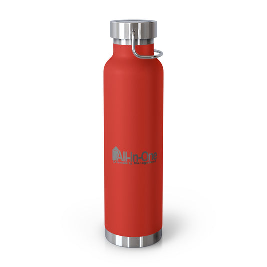 22oz Copper Vacuum Tumbler - All-In-One both sides - Stainless Water Bottle, Keeps Drinks Hot & Cold