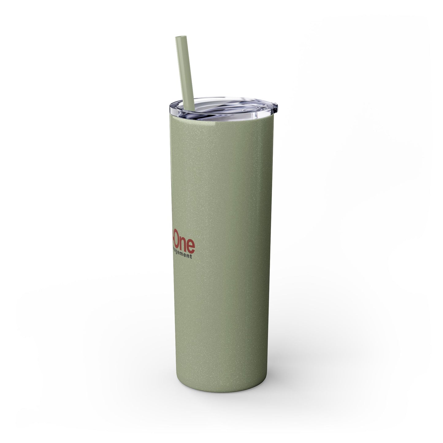 Skinny 20oz Tumbler with Straw — All-In-One Community Management Logo One sided