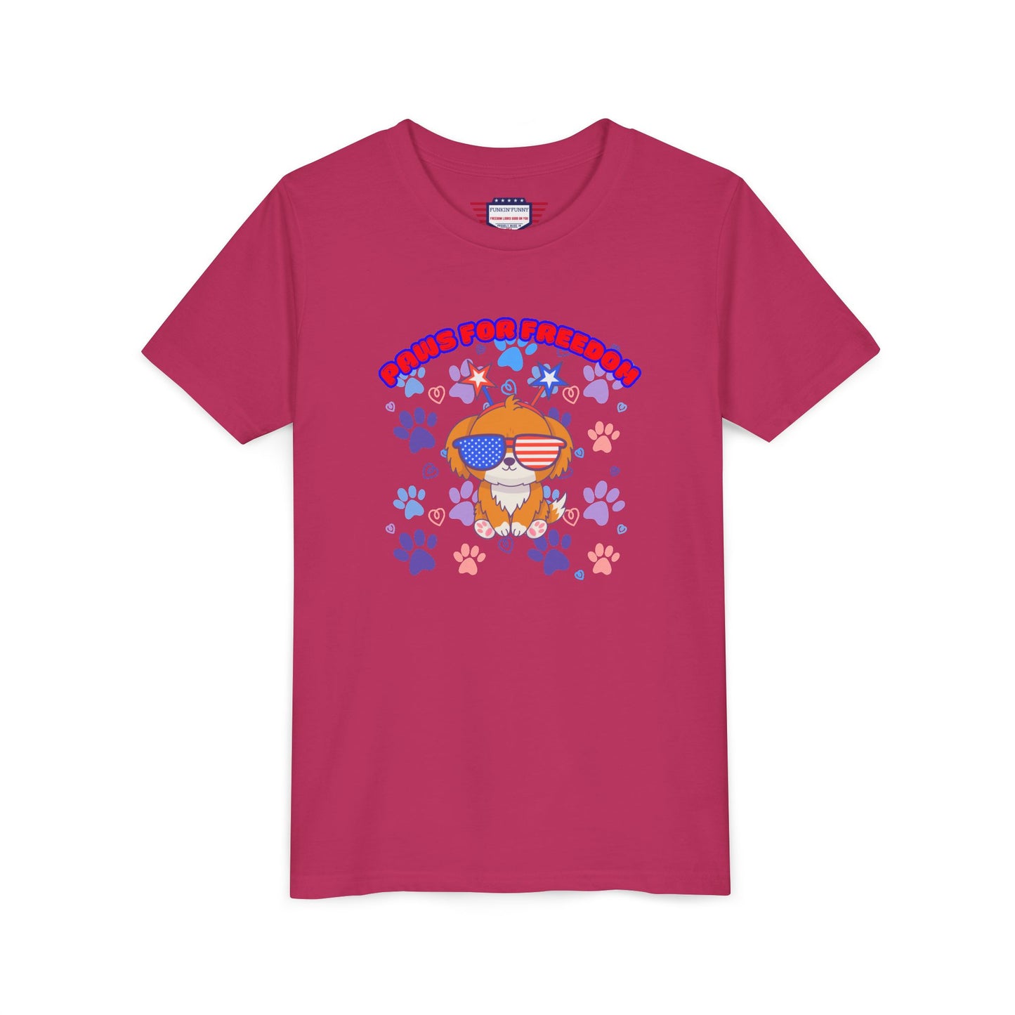 Youth - 'Paws for Freedom' Unisex Classic Tee - Celebrate Pets & Patriotism
