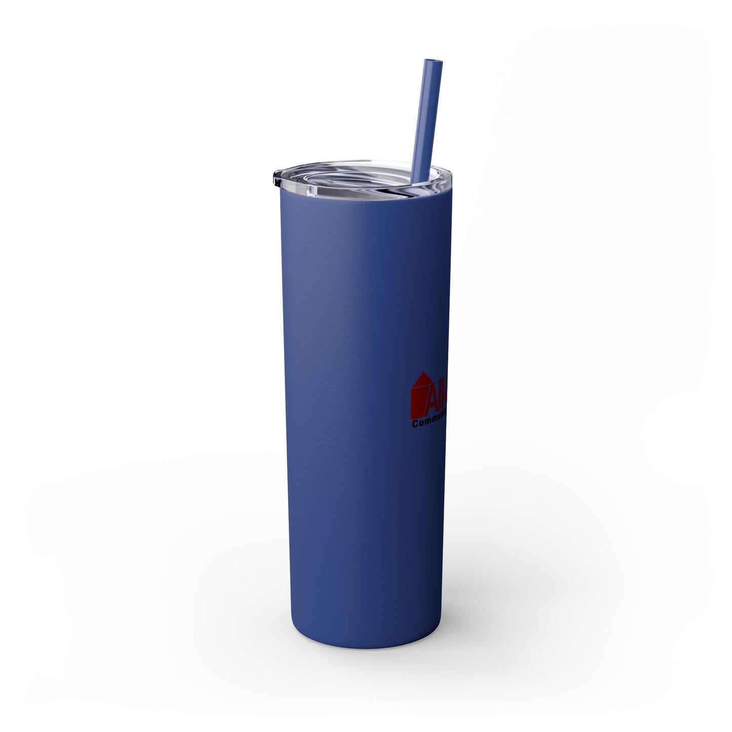 Skinny 20oz Tumbler with Straw — All-In-One Community Management Logo One sided