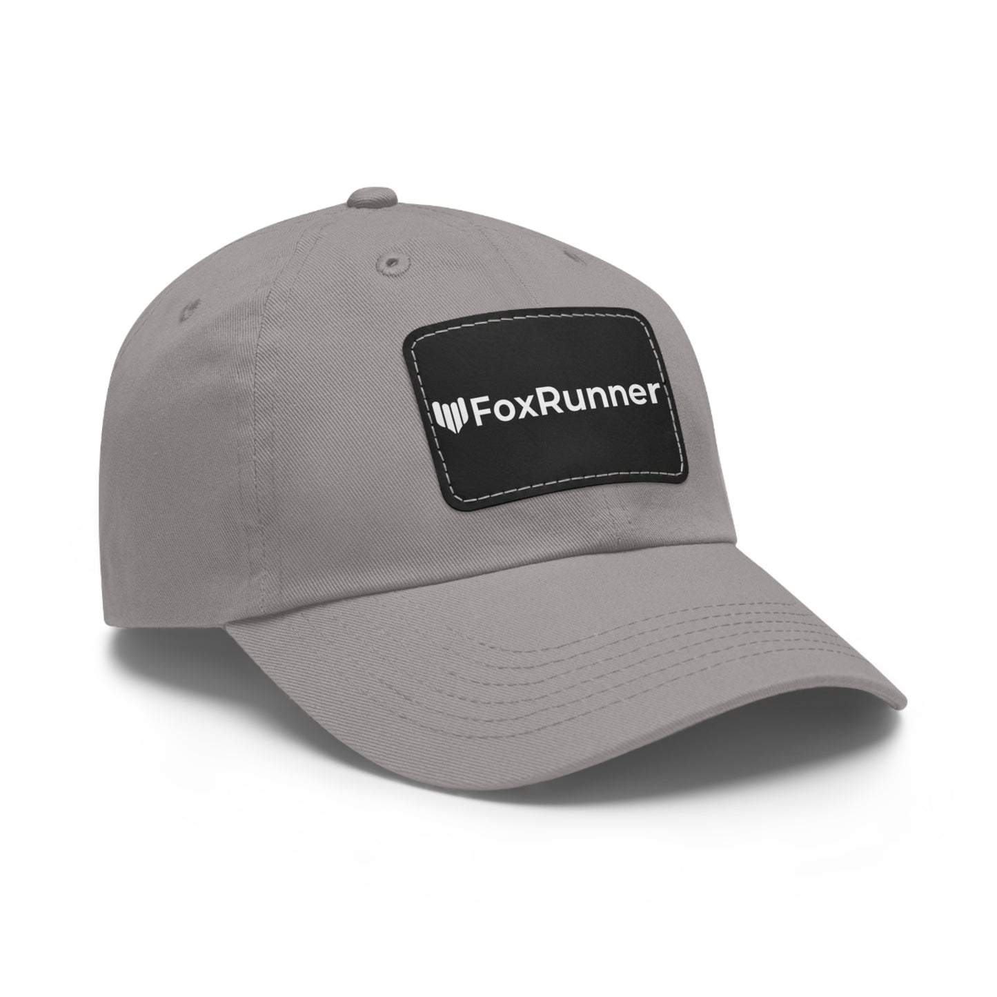 FoxRunner Leather Patch Hat — Casual Adjustable Baseball Cap